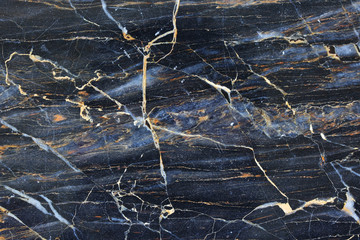 Abstract marble texture. Gold and white patterned natural of dark blue gray marble pattern background.