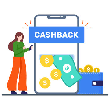 
Cashback vector in flat illustration style 

