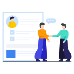 
Flat design of know your customer vector, customer retention
