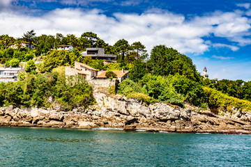 Obraz premium Paisajes de la Bahia de Hondarribia y Jaizkibel