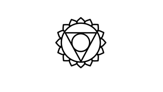 Vishudha line icon on the Alpha Channel