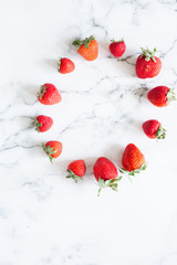 Whole Red Ripe Strawberries