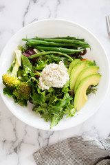 Avocado Salad with Chicken Salad Scoop