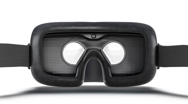 Blank black virtual reality goggles mockup, back view Stock Illustration |  Adobe Stock