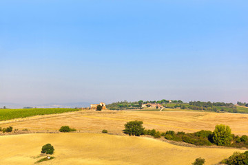 Obraz premium Piękny krajobraz w Toskanii w pobliżu Montepulciano.