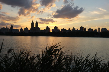 Fototapeta na wymiar Upper West Side sunset NYC