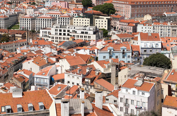 Fototapeta na wymiar Lisbon aerial view at sunny summer day
