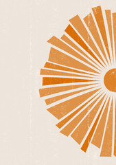 Abstract  Sun print boho minimalist printable wall art