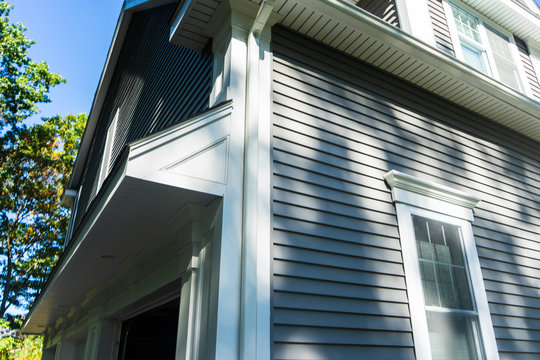 Dark Vinyl Siding, Residential Home Background