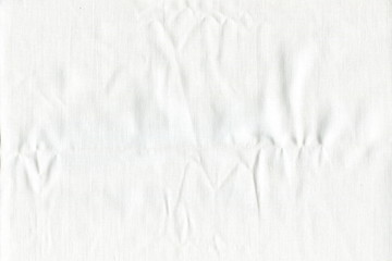Natural rough cotton, wrinkled fabric. Texture of natural plain cotton coarse fabric.