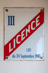 panneau licence 3