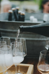 Pouring Champaign Sparkling Wine