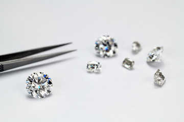 Diamonds on White Background