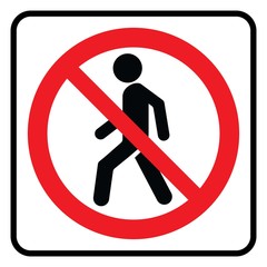 No Allowed sign.Prohibition sign on white background drawing by illustration