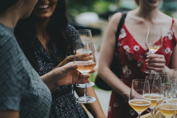 Drinking wine