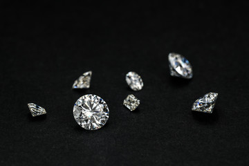 Diamonds on black