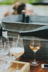 Pouring Champaign Sparkling Wine