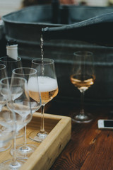 Pouring Champaign Sparkling Wine