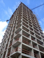construction of a modern high-rise building
