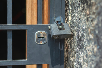 lock on the iron door