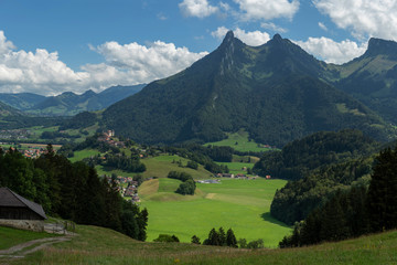 View on Dent de Broc mountain, Switzerland 
