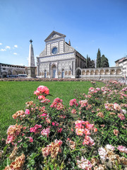 Fototapeta na wymiar The church of Santa Maria Novella in April 2020 during Covid crisis