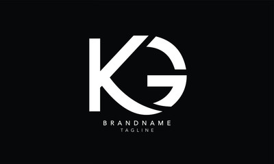 Alphabet letters Initials Monogram logo KG, GK, K and G - obrazy, fototapety, plakaty