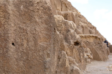 stone wall of pyramid