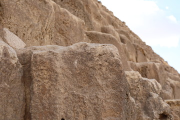 stone wall of pyramid