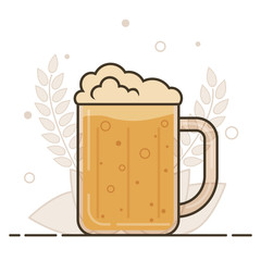 Mug of barley beer