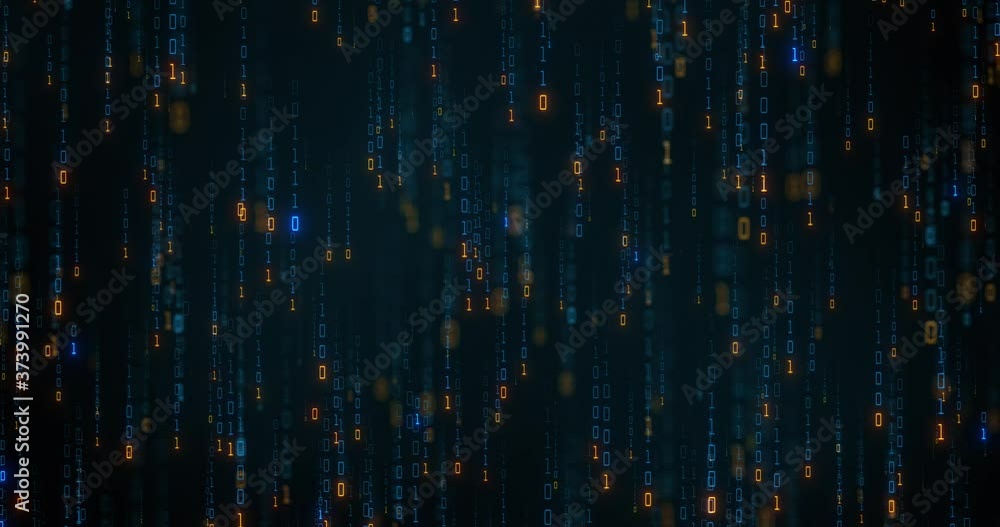 Poster data flowing down the matrix. abstract computer code downloading from internet or computer cpu gpu. 