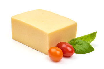 Holland cheese, isolated on white background
