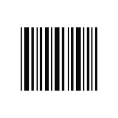 Bar code icon black and white. Product identification number technology symbol illustration.