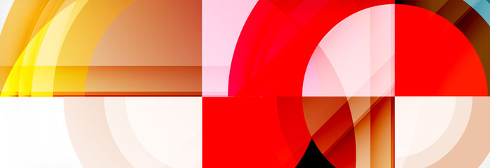 Obraz premium Round shapes, triangles and circles. Modern abstract background