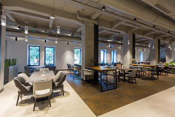 Interior of a empty modern hotel lounge bar