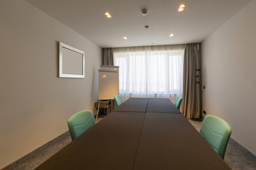 Small office hotel room interior