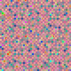 Fototapeta premium Colorful bright whole watermelons and slices with checker, multicolor background seamless pattern