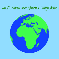 poster about saving our planet