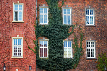 Poland. Krakow. Houses and street of the city of Krakow. Cityscape. February 21, 2018