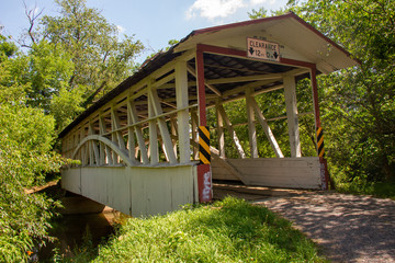 Entrance to the Turner Covered Bridge in Bedford County, Pennsylvania