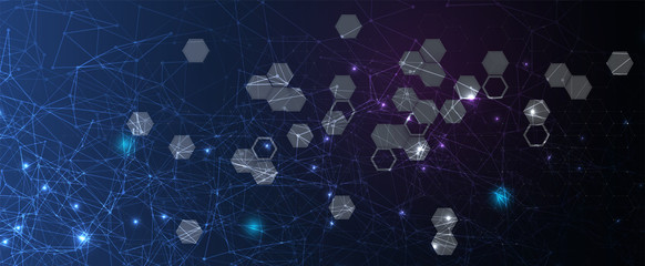 Technology data background, idea of global business solution