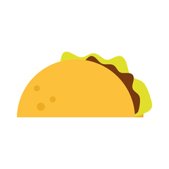 mexican food taco menu cartoon flat icon