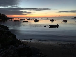 Evening sunset at the Parrog, Newport, Pembrokeshire, Wales