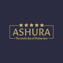 Design about ashura, the tenth day of Muharram, the first month in the Islamic calendar.