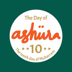 Design about ashura, the tenth day of Muharram, the first month in the Islamic calendar.