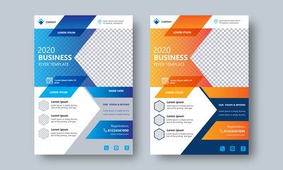 business conference flyer design template