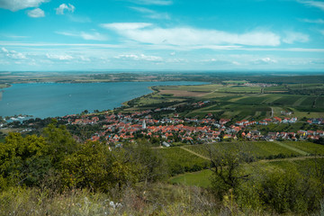 View from Castle onto the small village in Moravia