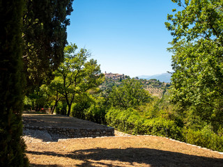 view on village of Mougins in French Riviera