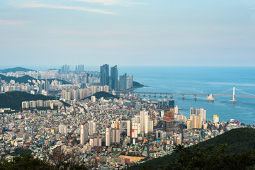Fototapeta na wymiar Busan Skyline in South Korea. 