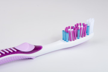 One toothbrush for healthcare on the white background